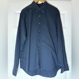 Ralph Lauren Navy and Green Plaid Shirt Classic Refined Preppy Ivy League SZ XXL